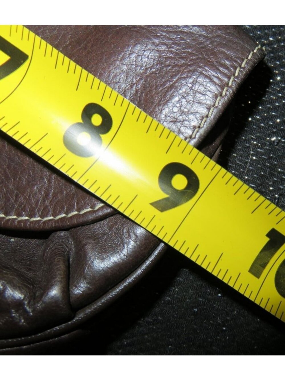 Longchamp Vintage Brown Italian Leather Luxury Snap Closure Flap Clutch Pouch - Picture 8 of 9